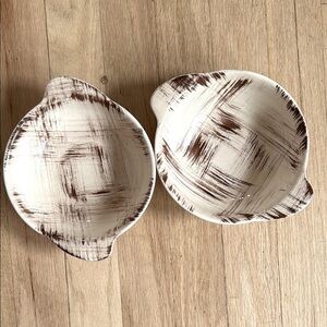 Hand painted Barkwood Bowls by Vernonware